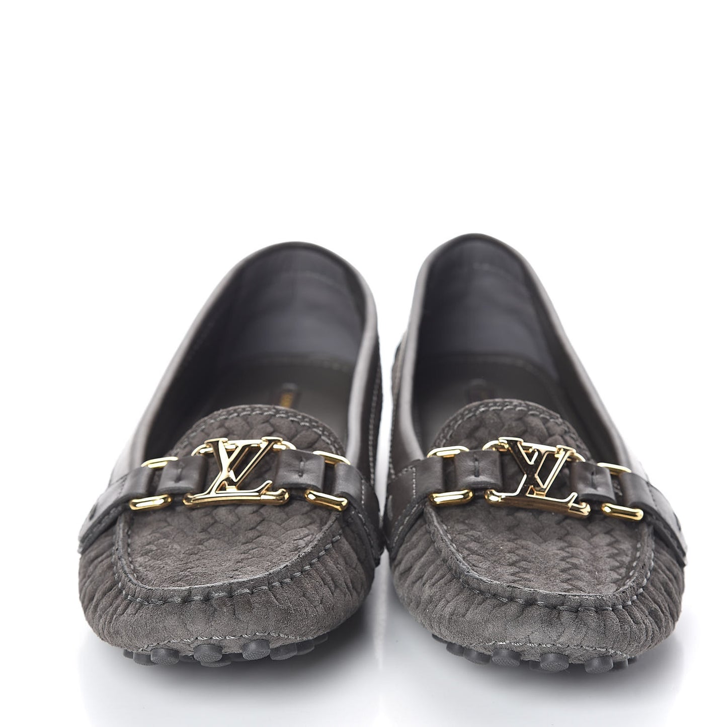 Woven Suede Oxford Loafers 39 Brown