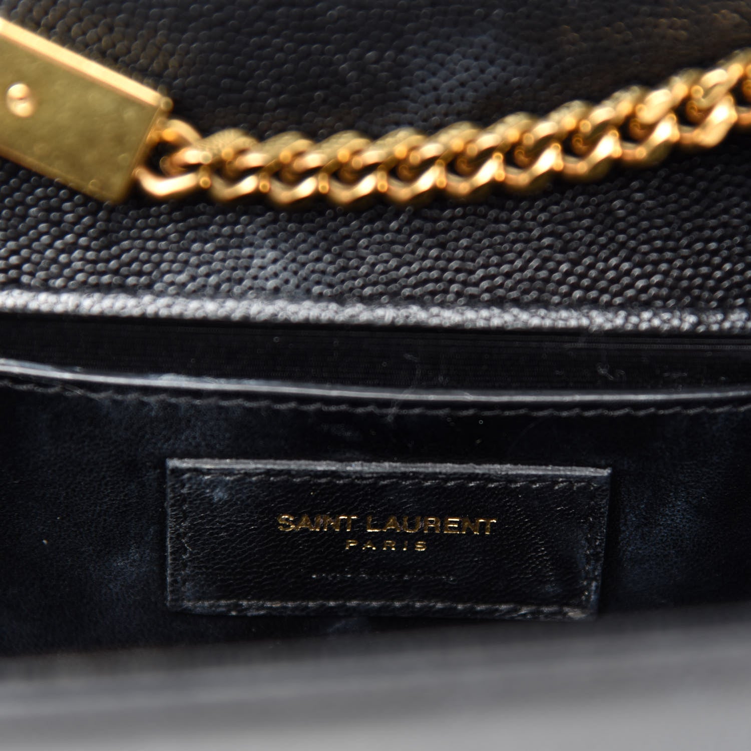 Saint Laurent Grain De Poudre Small Monogram Kate Satchel Black 12 of 14