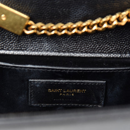 Saint Laurent Grain De Poudre Small Monogram Kate Satchel Black 12 of 14