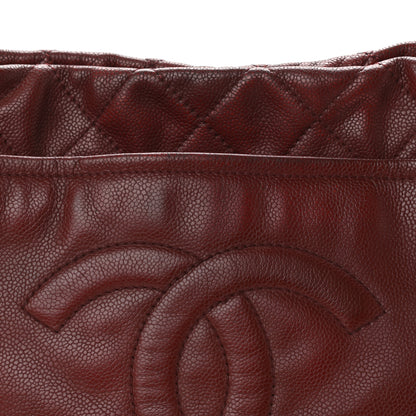 Chanel Caviar Quilted Large Timeless CC Soft Tote Dark Red 10 of 11