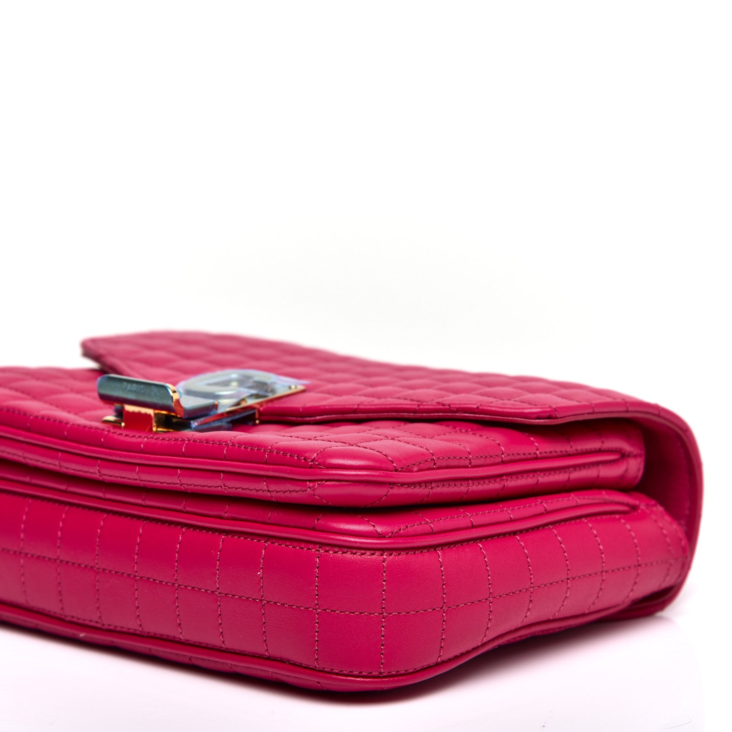 Celine Calfskin Quilted Small C Bag Pink 7 of 9