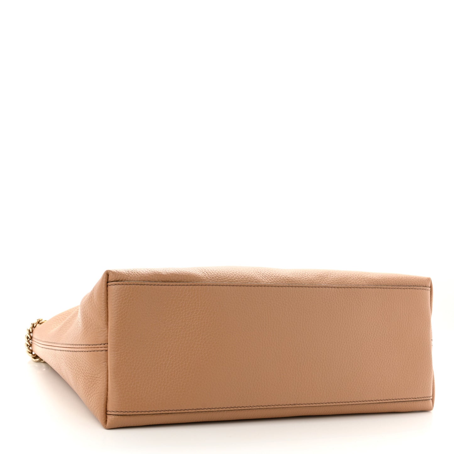 Pebbled Calfskin Medium Soho Chain Shoulder Bag Camelia
