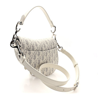 Christian Dior Oblique Mini Saddle Bag With Strap Latte Grey 3 of 9