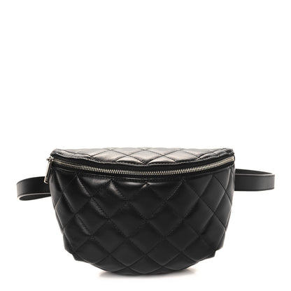 Chanel Calfskin Quilted Waist Belt Bag Black 1 of 11