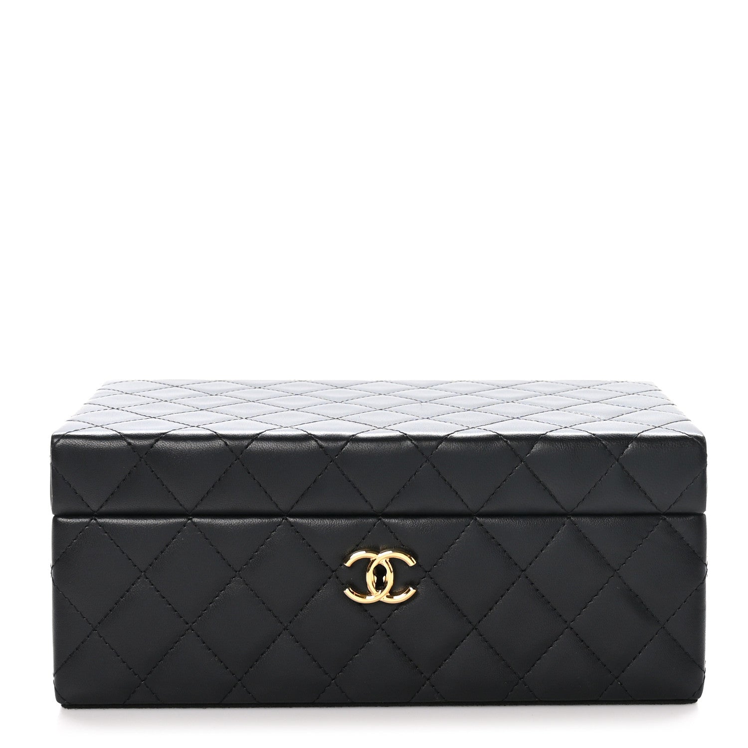 Chanel Lambskin Small Jewelry Box Black 1 of 17