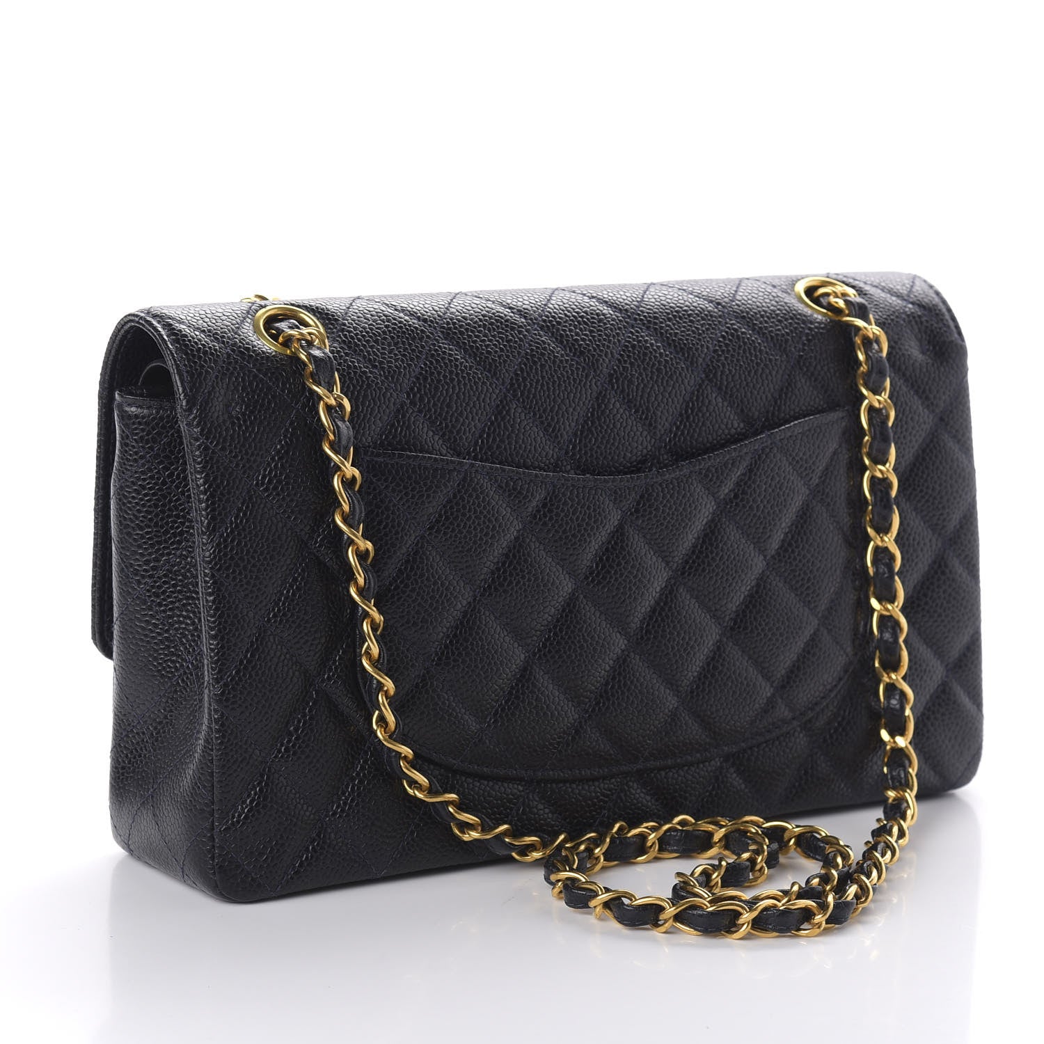 Chanel Caviar Quilted Medium Double Flap Navy 3 of 12