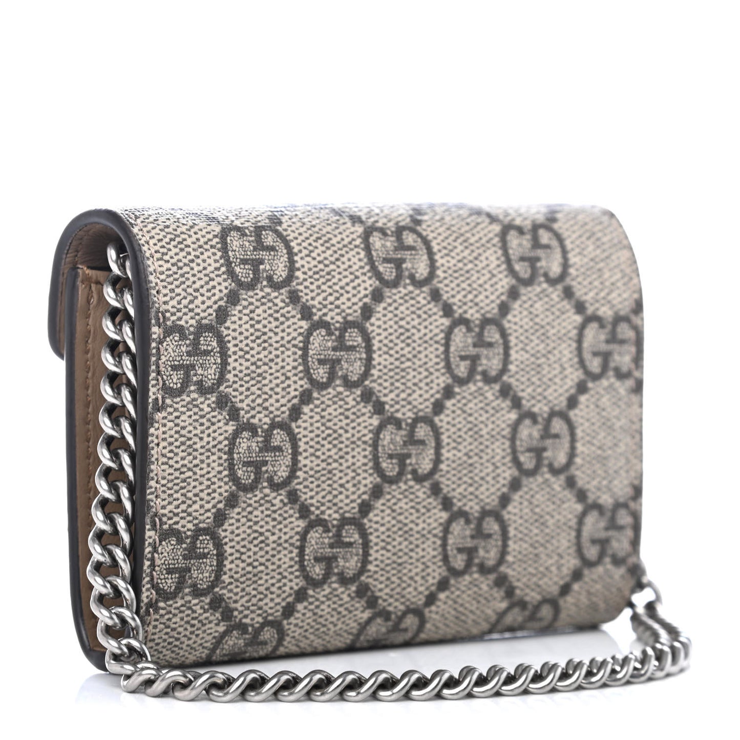 GG Supreme Monogram Dionysus Coin Purse Taupe