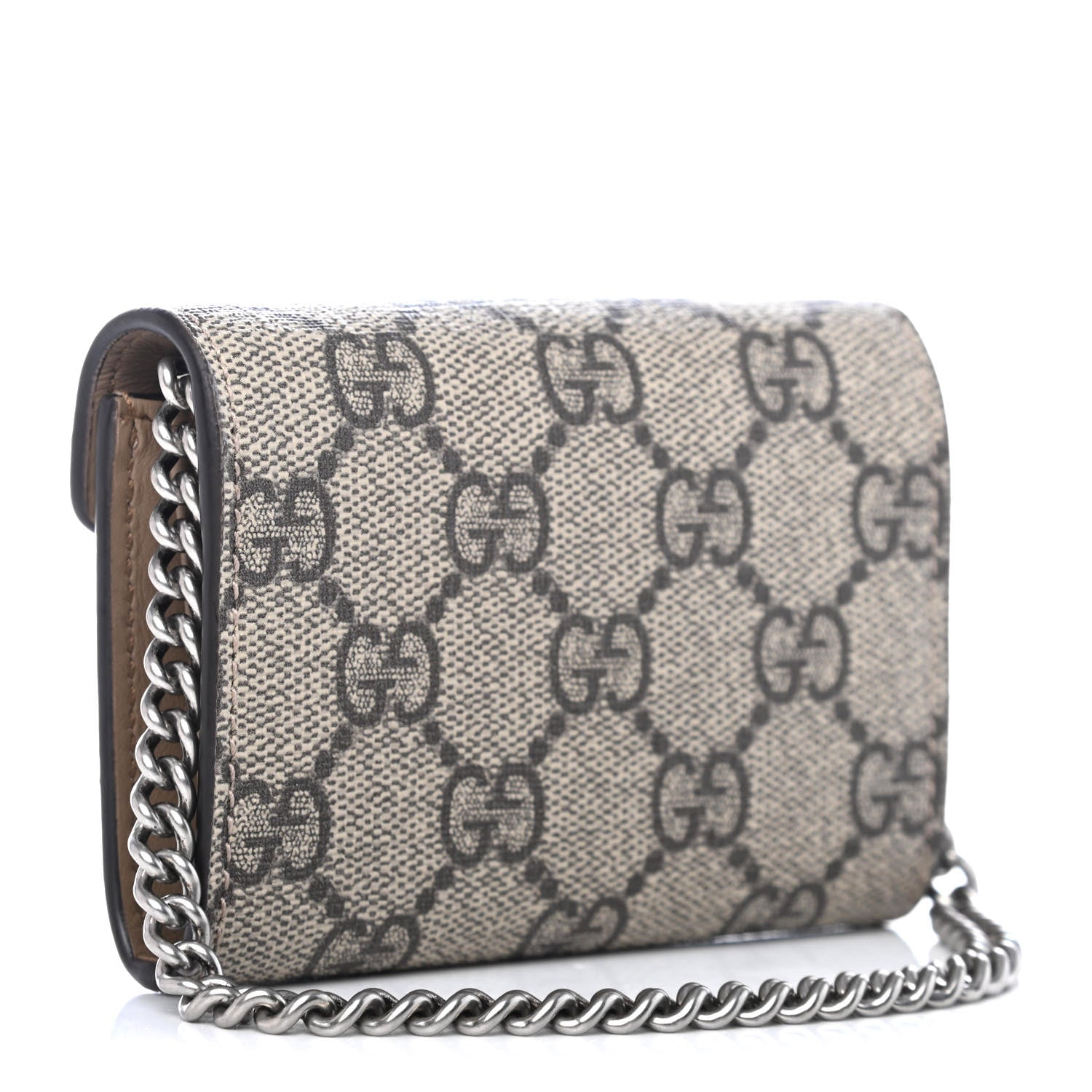 Gucci GG Supreme Monogram Dionysus Coin Purse Taupe 2 of 4