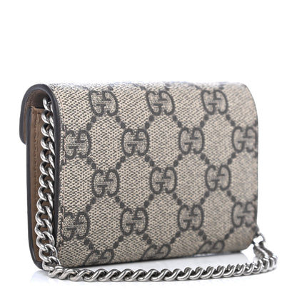 Gucci GG Supreme Monogram Dionysus Coin Purse Taupe 2 of 4