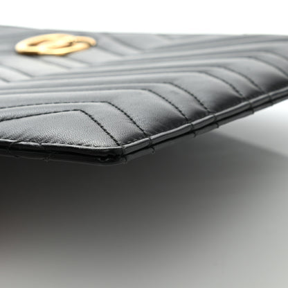 Gucci Calfskin Matelasse Large GG Marmont Zip Pouch Black 11 of 11