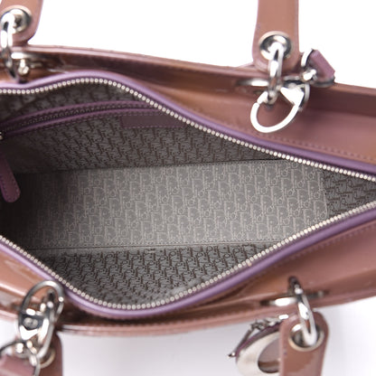 Christian Dior Patent Cannage Large Lady Dior Purple 5 of 10