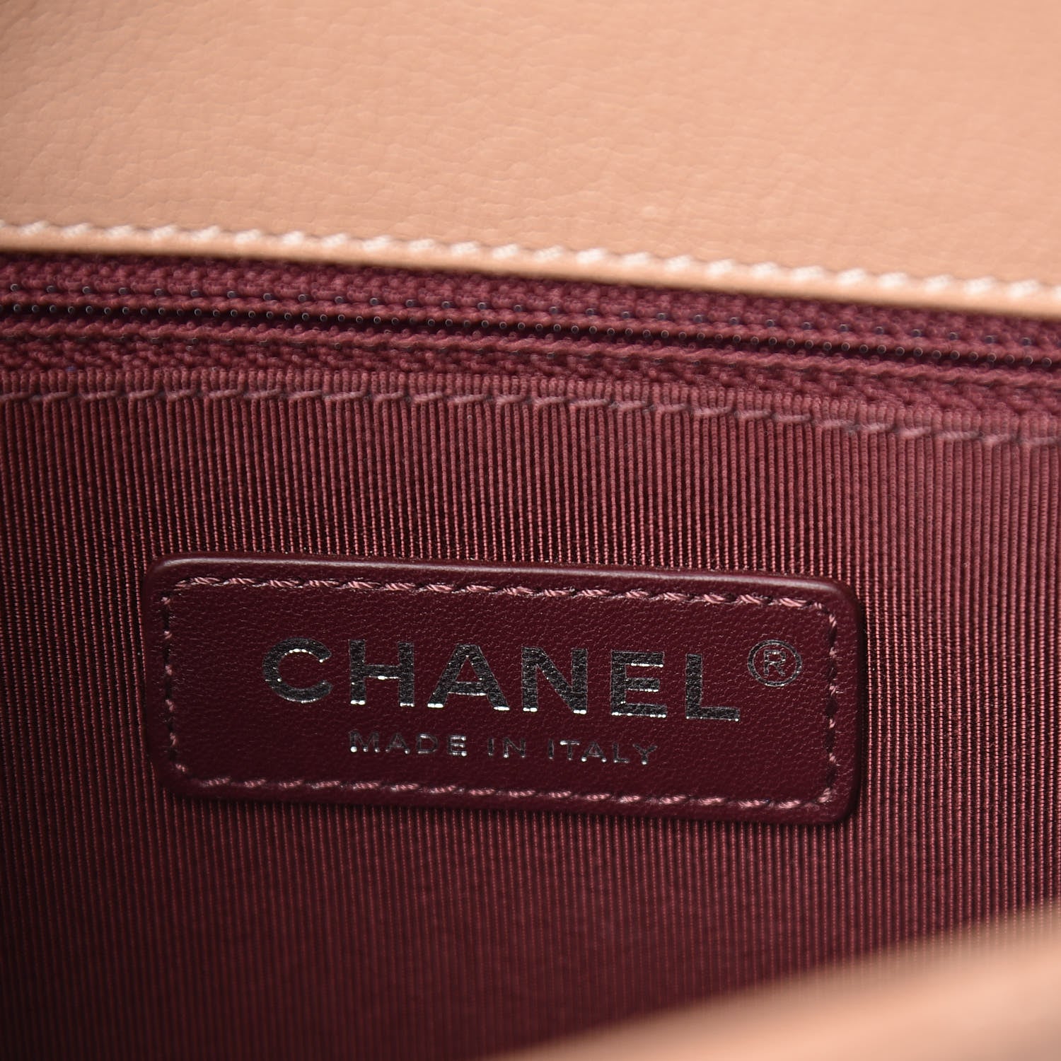 Chanel Shiny Goatskin Chevron Quilted Round Gabrielle Flap Beige 6 of 11