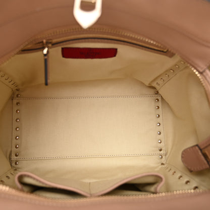 Valentino Garavani Vitello Rockstud Double Handle Tote Poudre 5 of 10