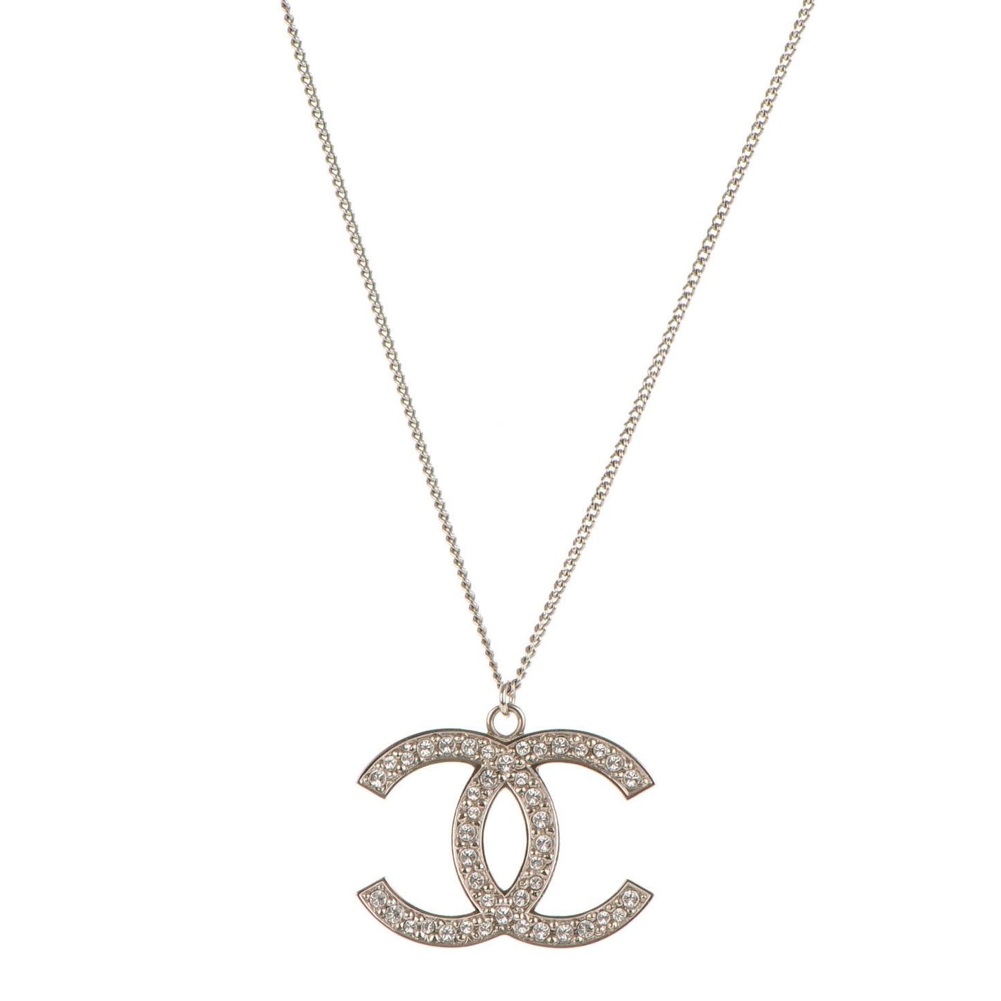 Crystal Large CC Necklace Gold