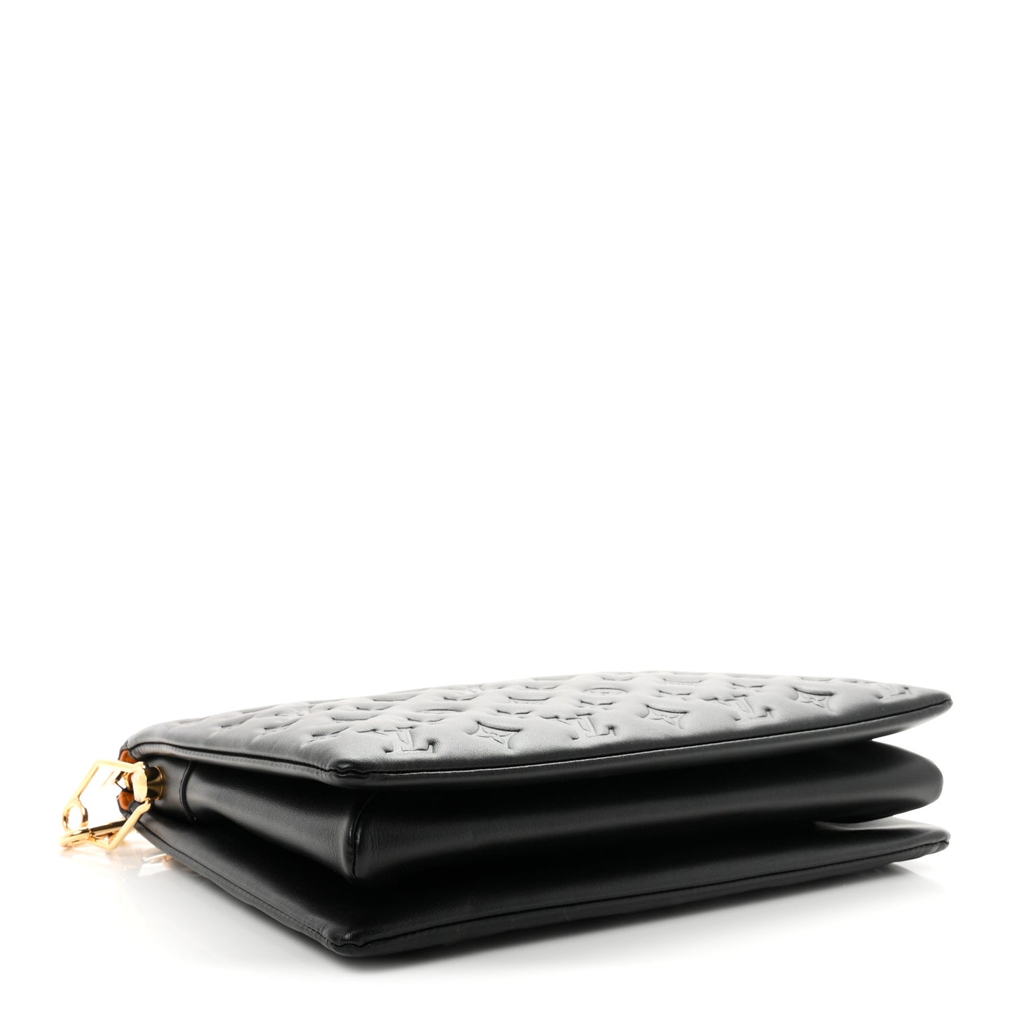 Lambskin Embossed Monogram Coussin MM Black