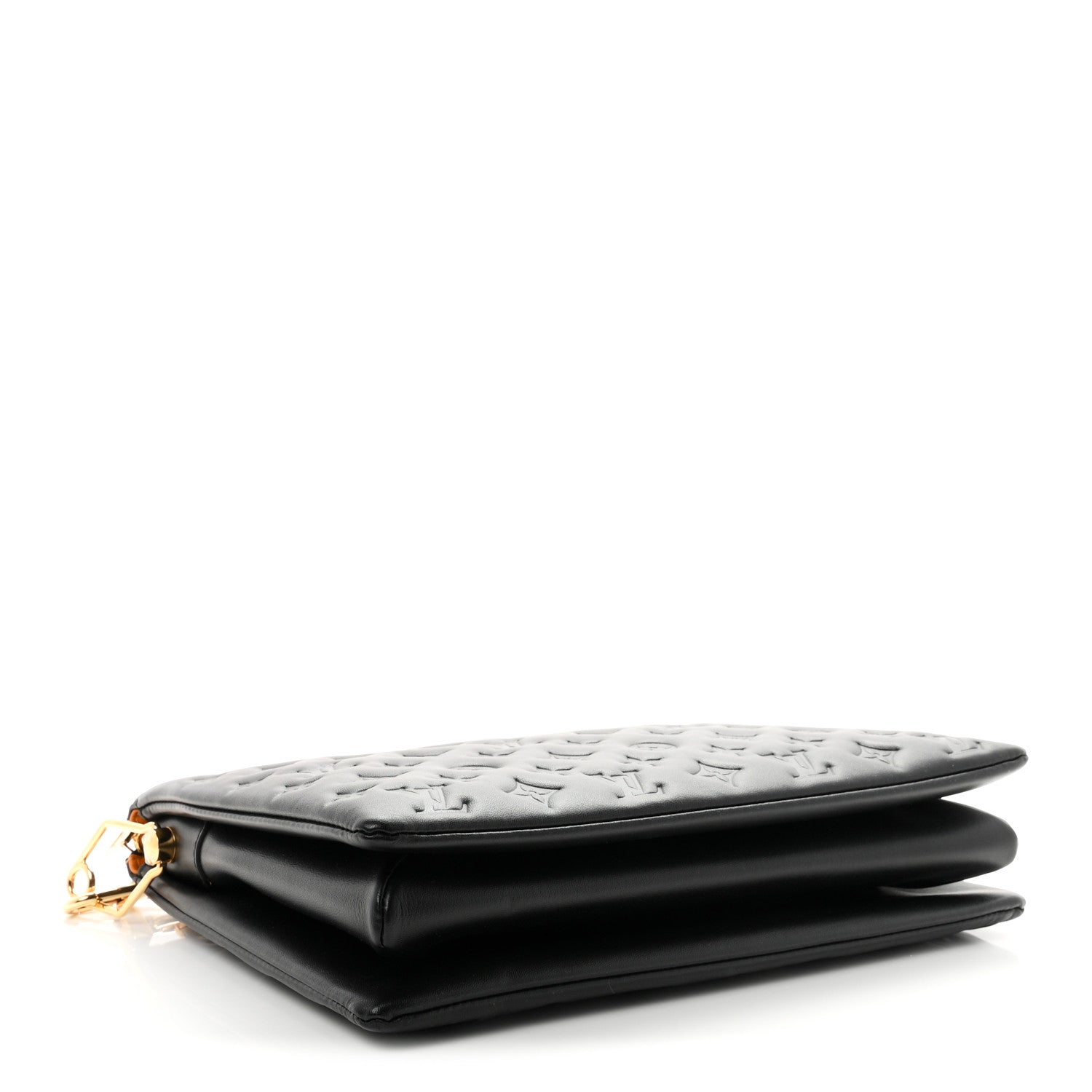 Louis Vuitton Lambskin Embossed Monogram Coussin MM Black 4 of 9