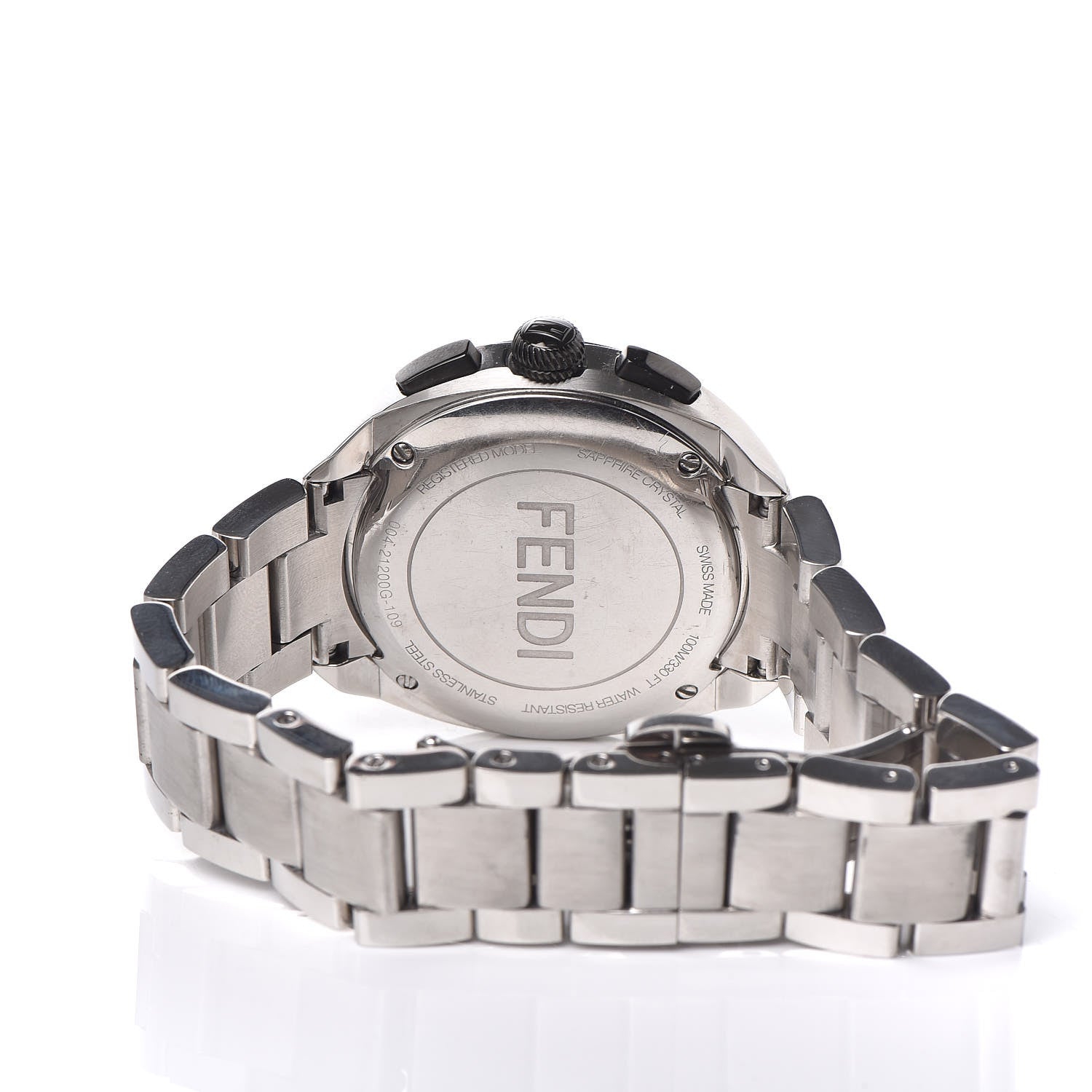 Fendi Stainless Steel 40mm Momento Monster Chronograph Quartz Watch 5 of 6