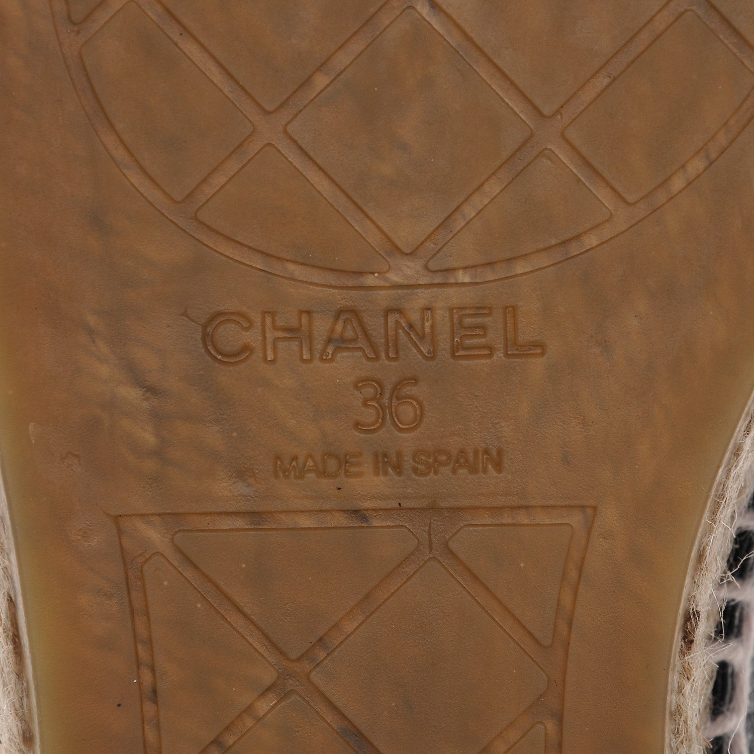 Chanel Grained Calfskin CC Espadrilles 36 Black 6 of 8
