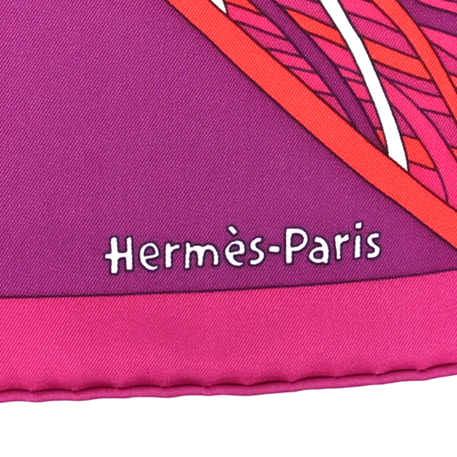 Hermes Silk A Travers Champs Scarf 90 Fuchsia Rouge Rose 3 of 5