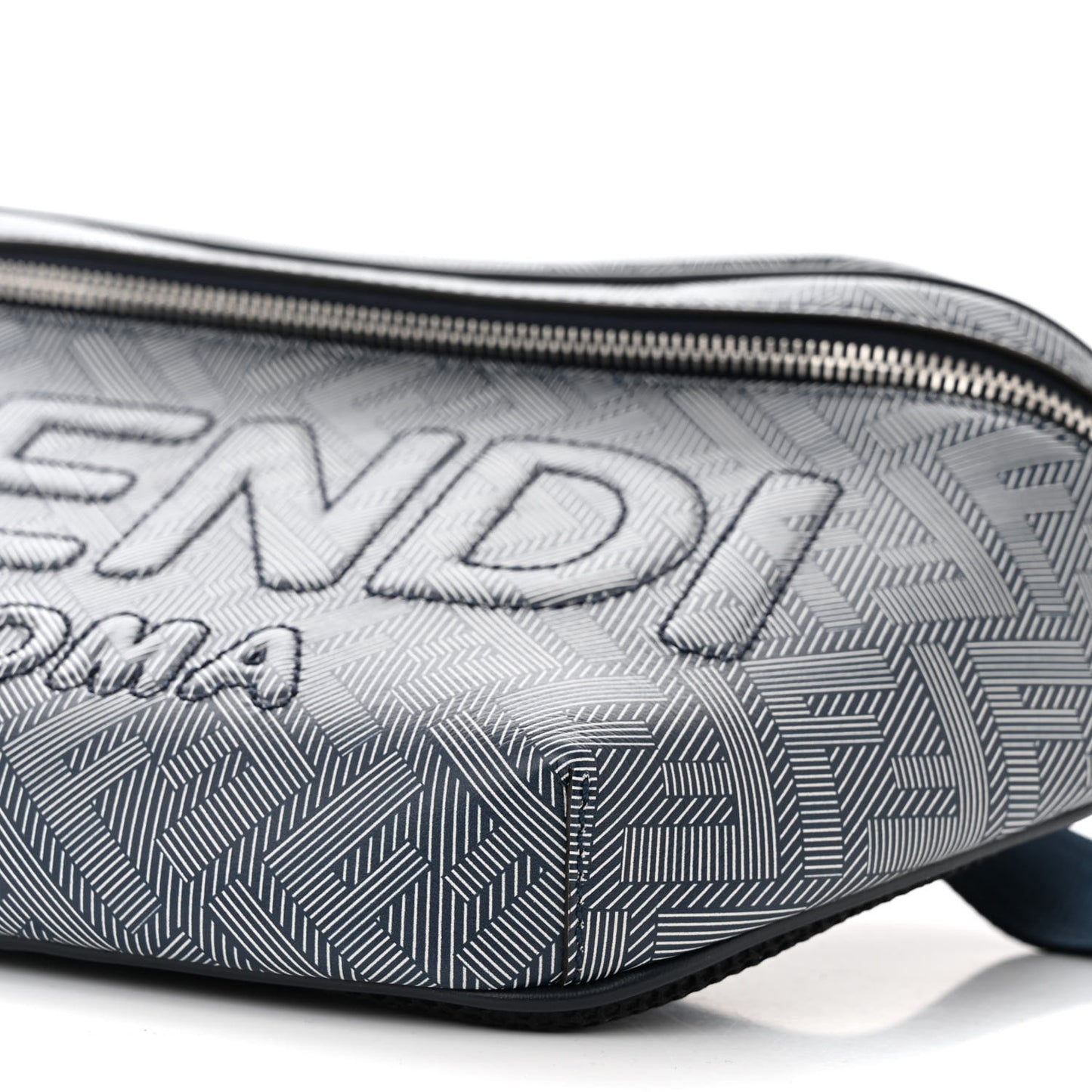 Calfskin Shadow Striped FF Logo Belt Bag Multicolor
