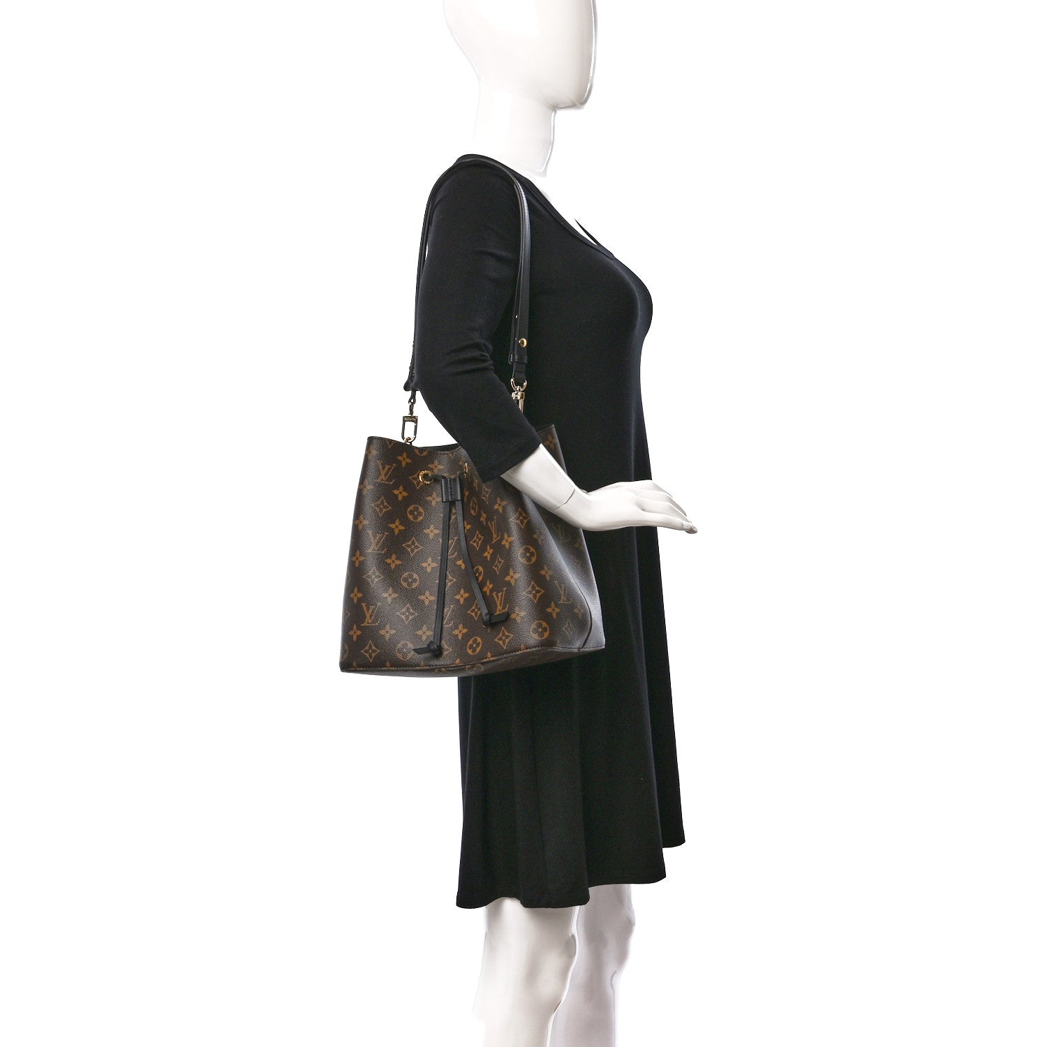 Louis Vuitton Monogram Neonoe MM Black 2 of 9