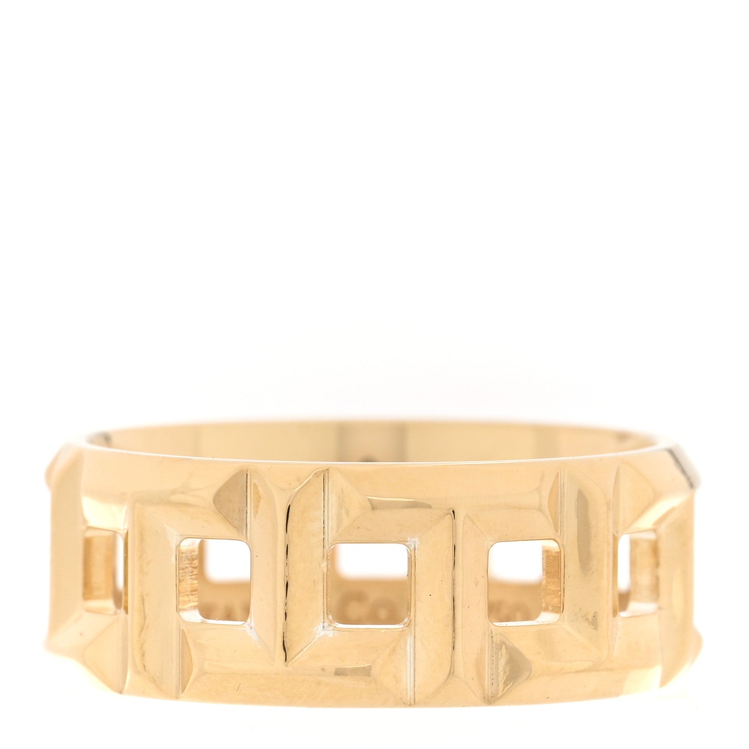 Tiffany 18K Yellow Gold T True Wide Ring 56 7.5 1 of 5