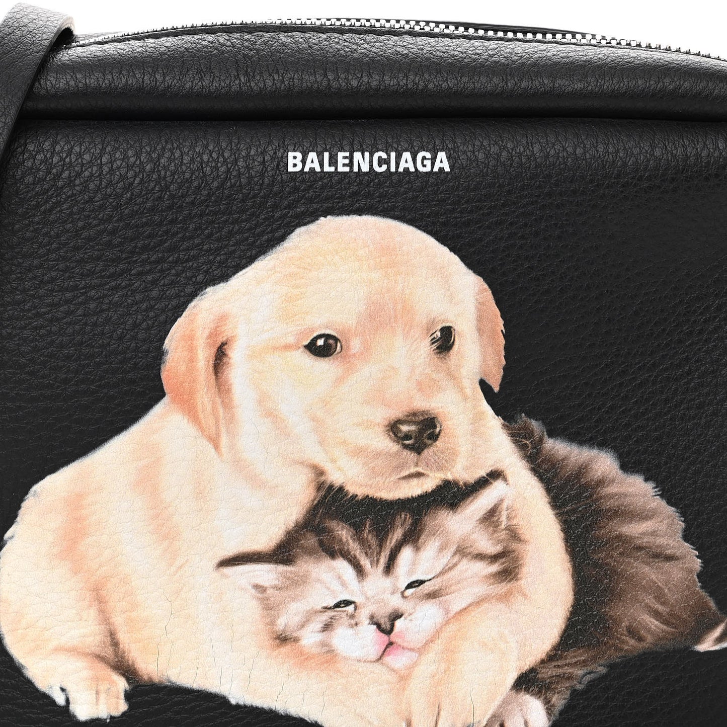 Calfskin Puppy And Kitten S Everyday Camera Bag Black