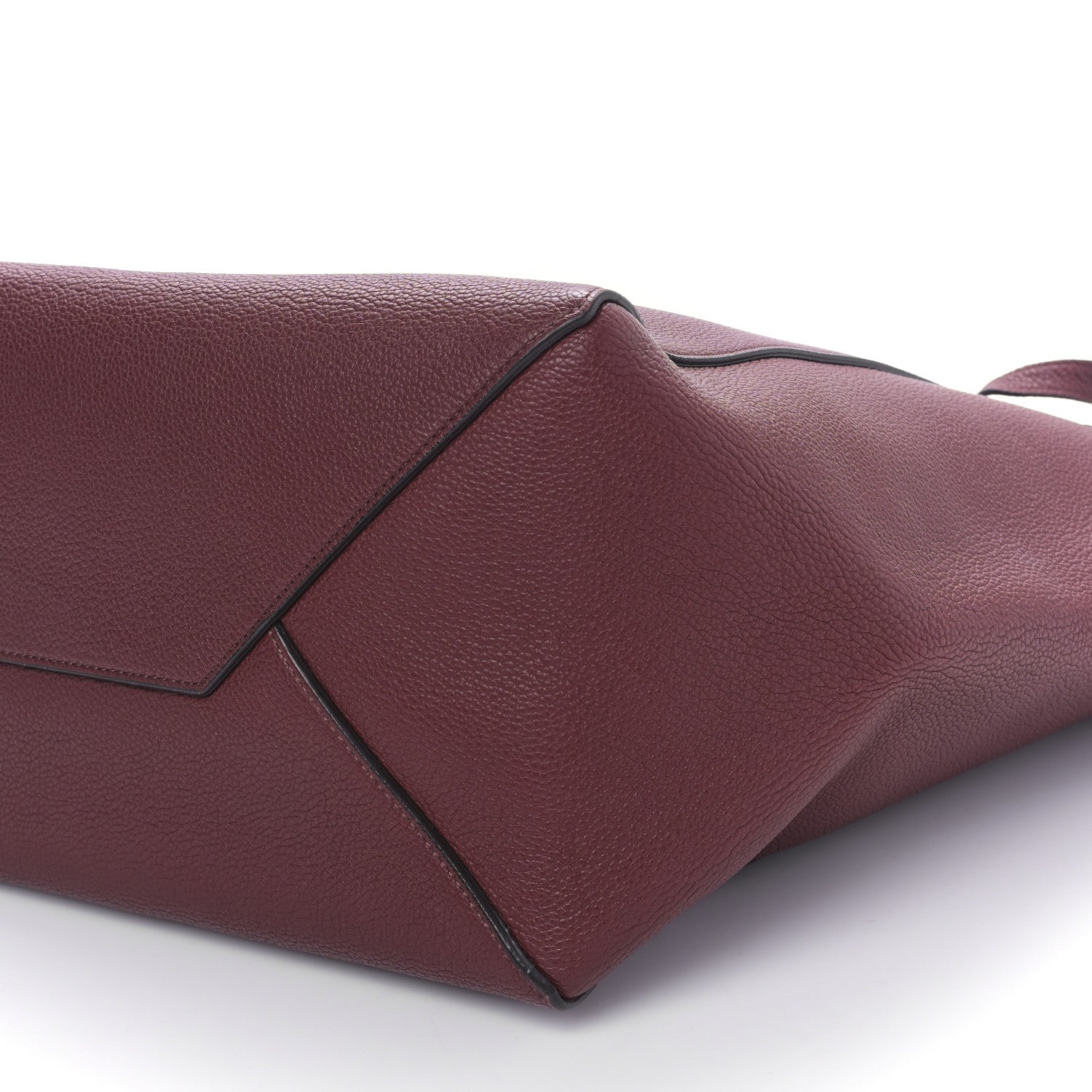 Celine Soft Grained Calfskin Small Belt Cabas Phantom Burgundy 9 of 10
