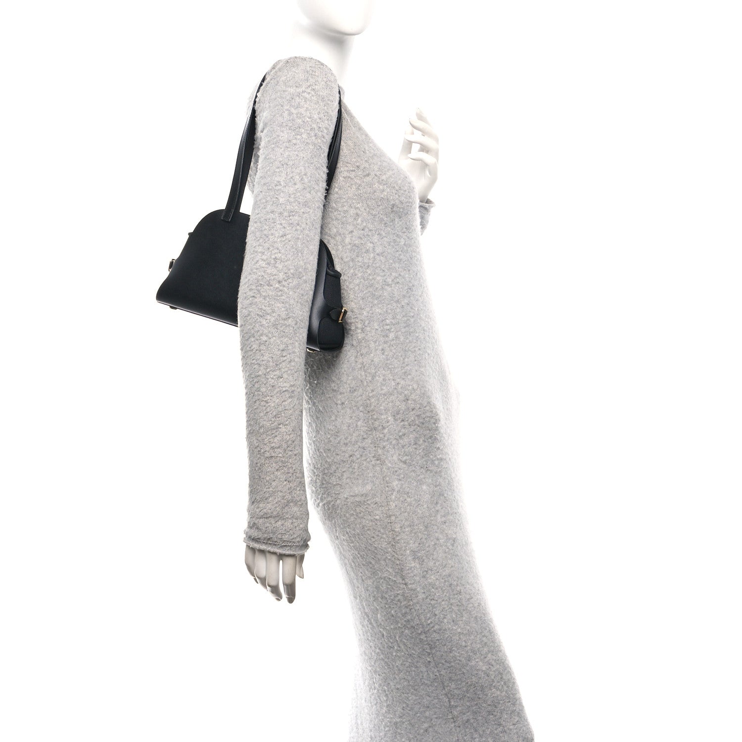 Hermes Vache Hunter Toile Militaire Swift Tablier Sellier Black 2 of 11