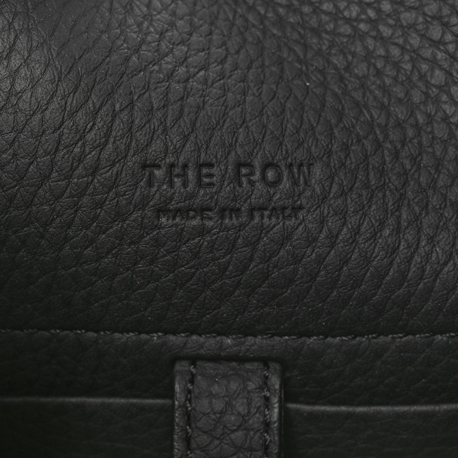 The Row Grained Calfskin Soft Margaux 10 Bag Black 4 of 7
