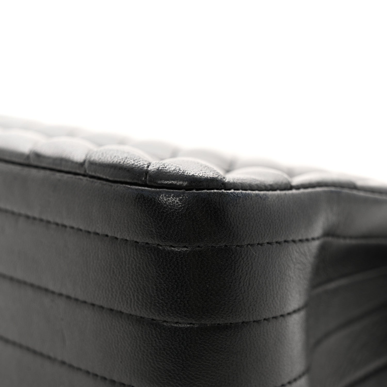 Chanel Lambskin Chevron Quilted Jumbo Double Flap So Black 11 of 19