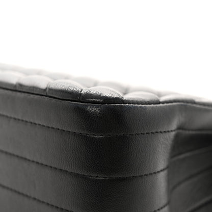 Chanel Lambskin Chevron Quilted Jumbo Double Flap So Black 11 of 19