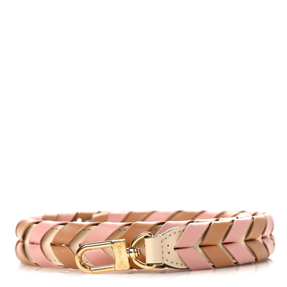 Louis Vuitton Calfskin Braided Croisette Shoulder Strap Rose 1 of 3