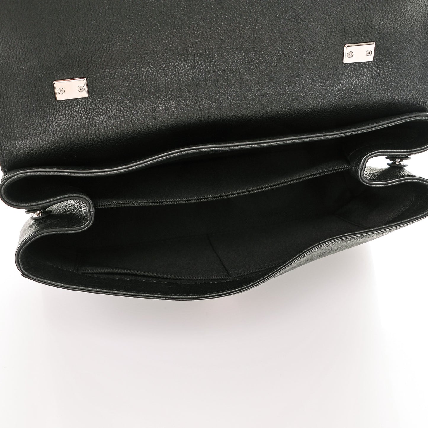 Soft Calfskin Lockme II Top Handle Black