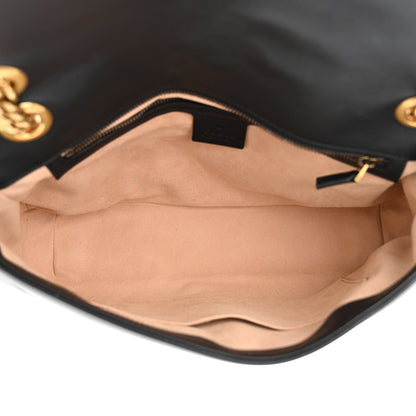Gucci Calfskin Matelasse Medium GG Marmont Shoulder Bag Black 5 of 11