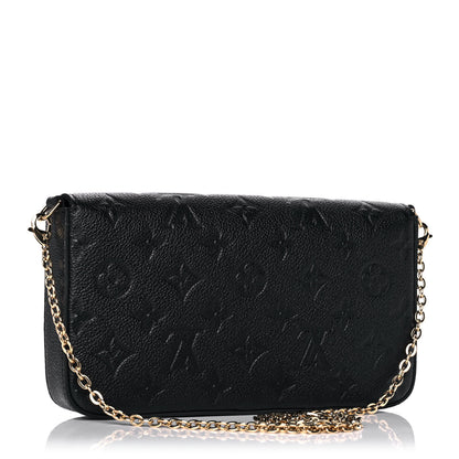 Louis Vuitton Empreinte Pochette Felicie Chain Wallet Black 3 of 12