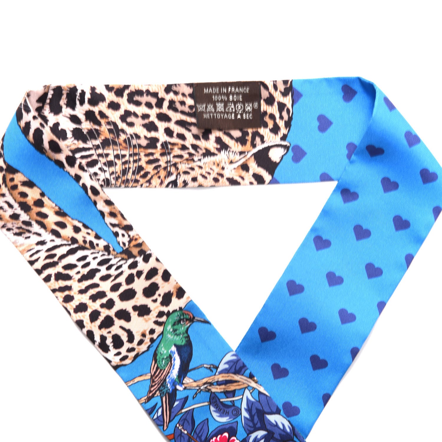 Hermes Silk Jungle Love Love Twilly Bleu Gitane Gris Bleuete 2 of 3