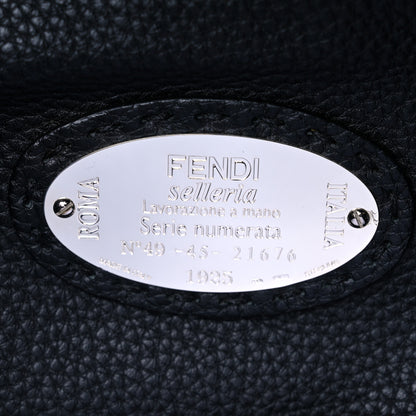 Fendi Cuoio Romano Selleria Bi-Color Large Mens Peekaboo Iconic Essential Satchel Lavagna Black 7 of 14