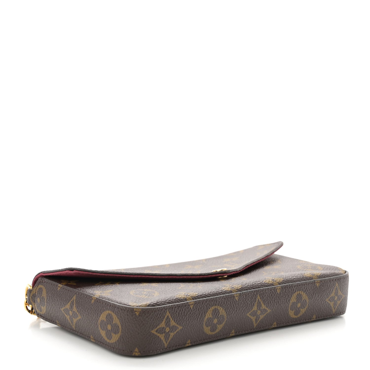 Louis Vuitton Monogram Pochette Felicie Chain Wallet Fuchsia 5 of 13