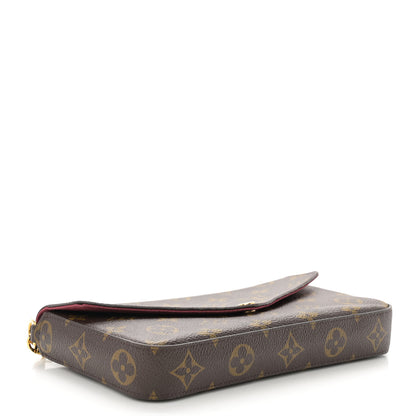Louis Vuitton Monogram Pochette Felicie Chain Wallet Fuchsia 5 of 13