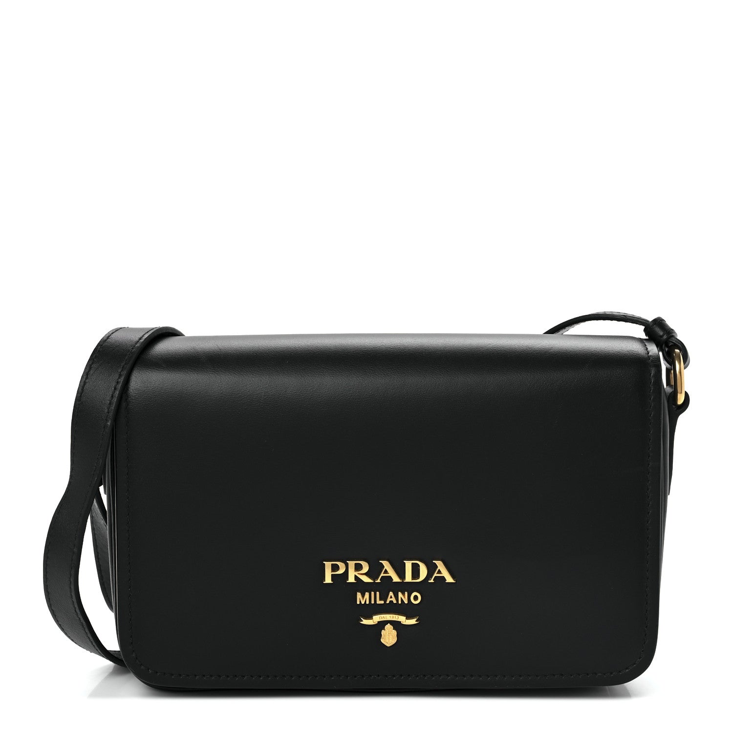 Prada City Calfskin Flap Crossbody Black 1 of 11