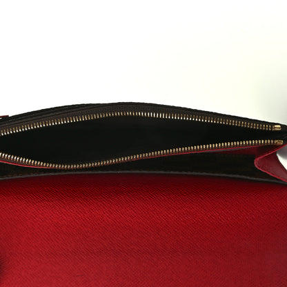 Louis Vuitton Damier Ebene Emilie Wallet Red 4 of 4