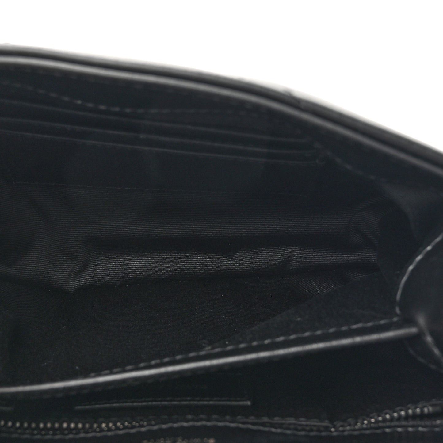Calfskin Y Quilted Monogram Monochrome Toy Loulou Crossbody Bag Black