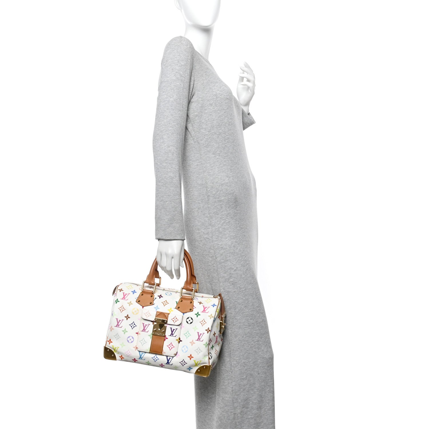 Louis Vuitton Monogram Multicolor Speedy 30 White 2 of 15