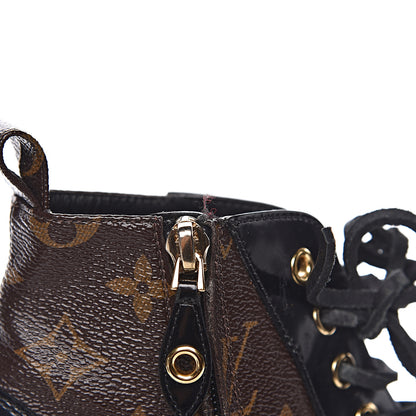 Louis Vuitton Patent Calfskin Monogram Star Trail Ankle Boots 39.5 Black 8 of 11