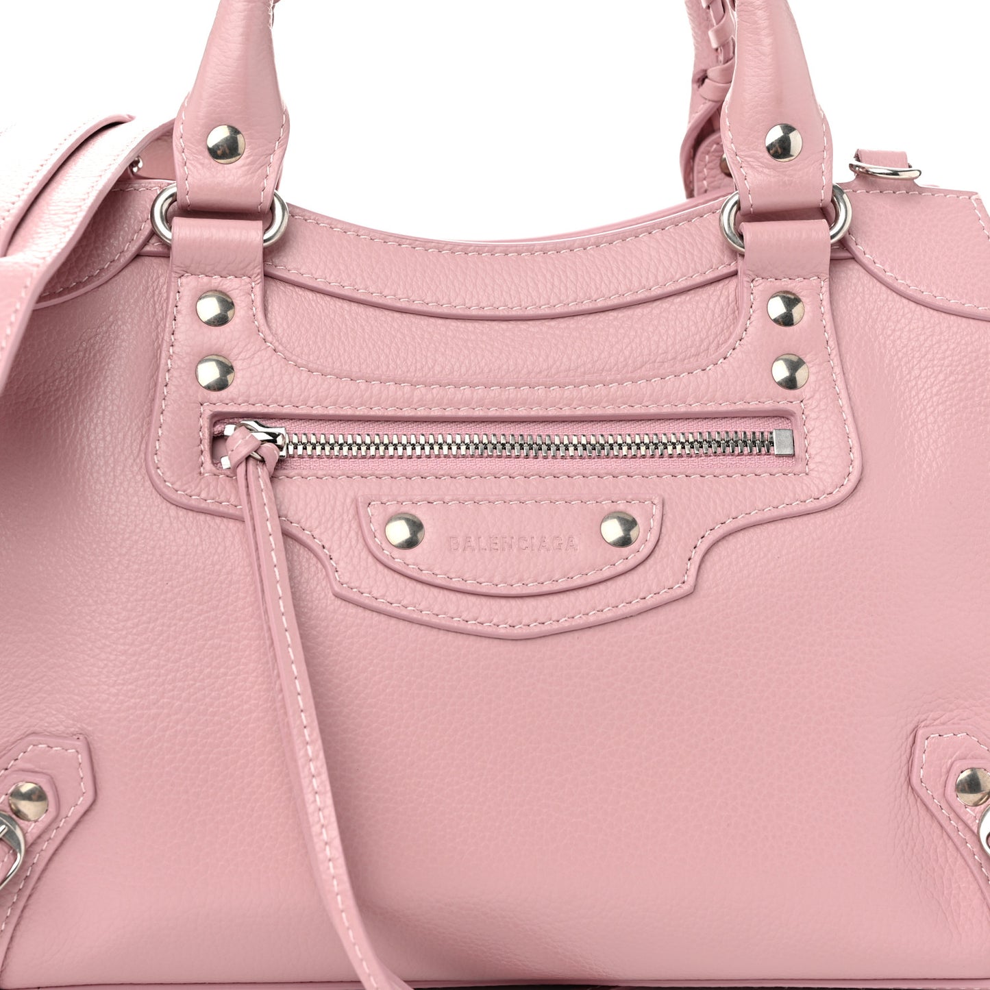 Grained Calfskin Neo Classic Black Hardware S City Powder Pink