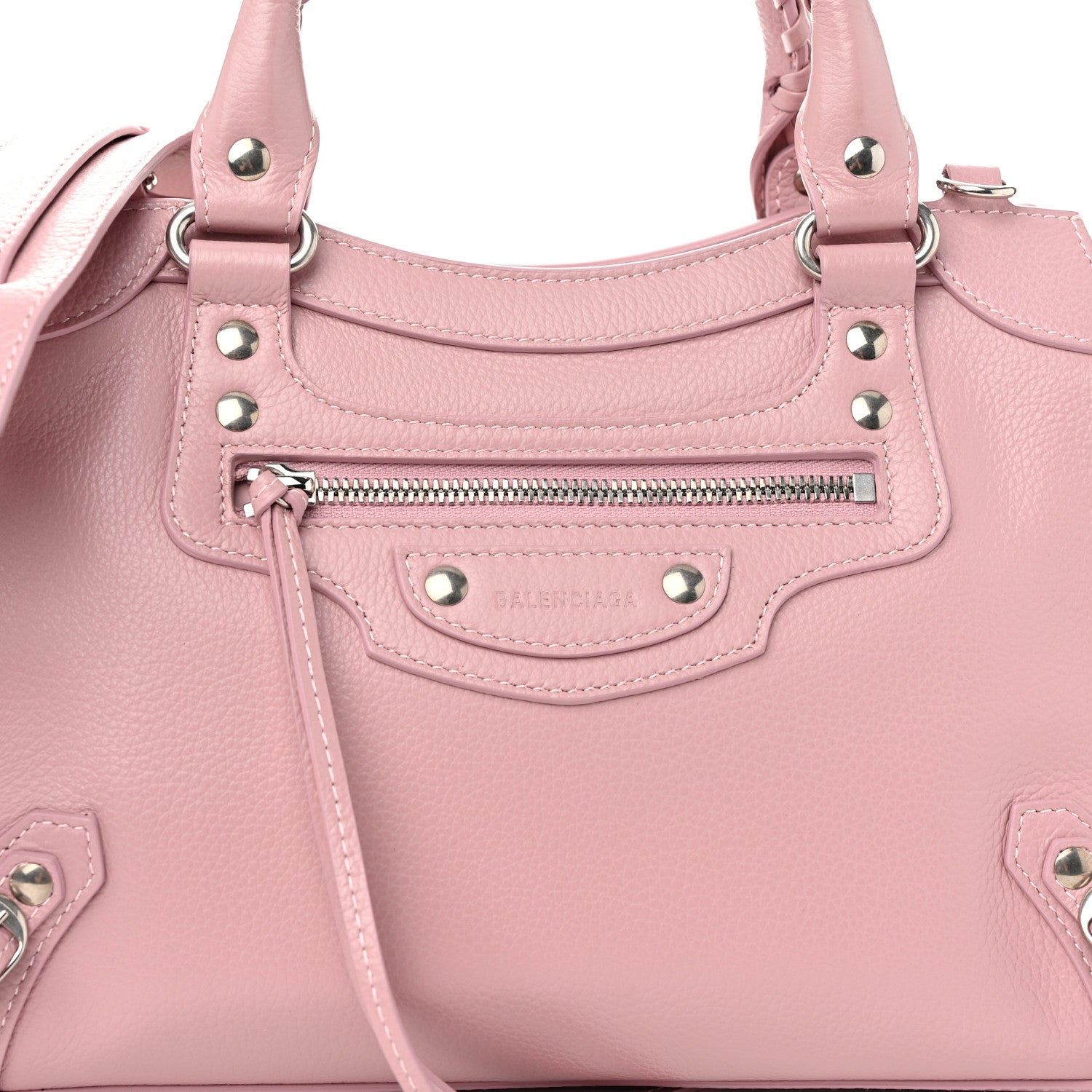 Balenciaga Grained Calfskin Neo Classic Black Hardware S City Powder Pink 8 of 10