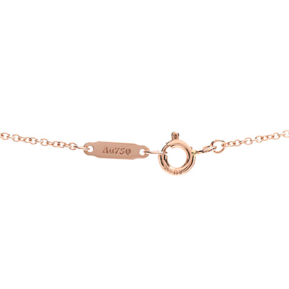 Tiffany 18K Rose Gold Diamond Small T Smile Pendant Necklace 4 of 6