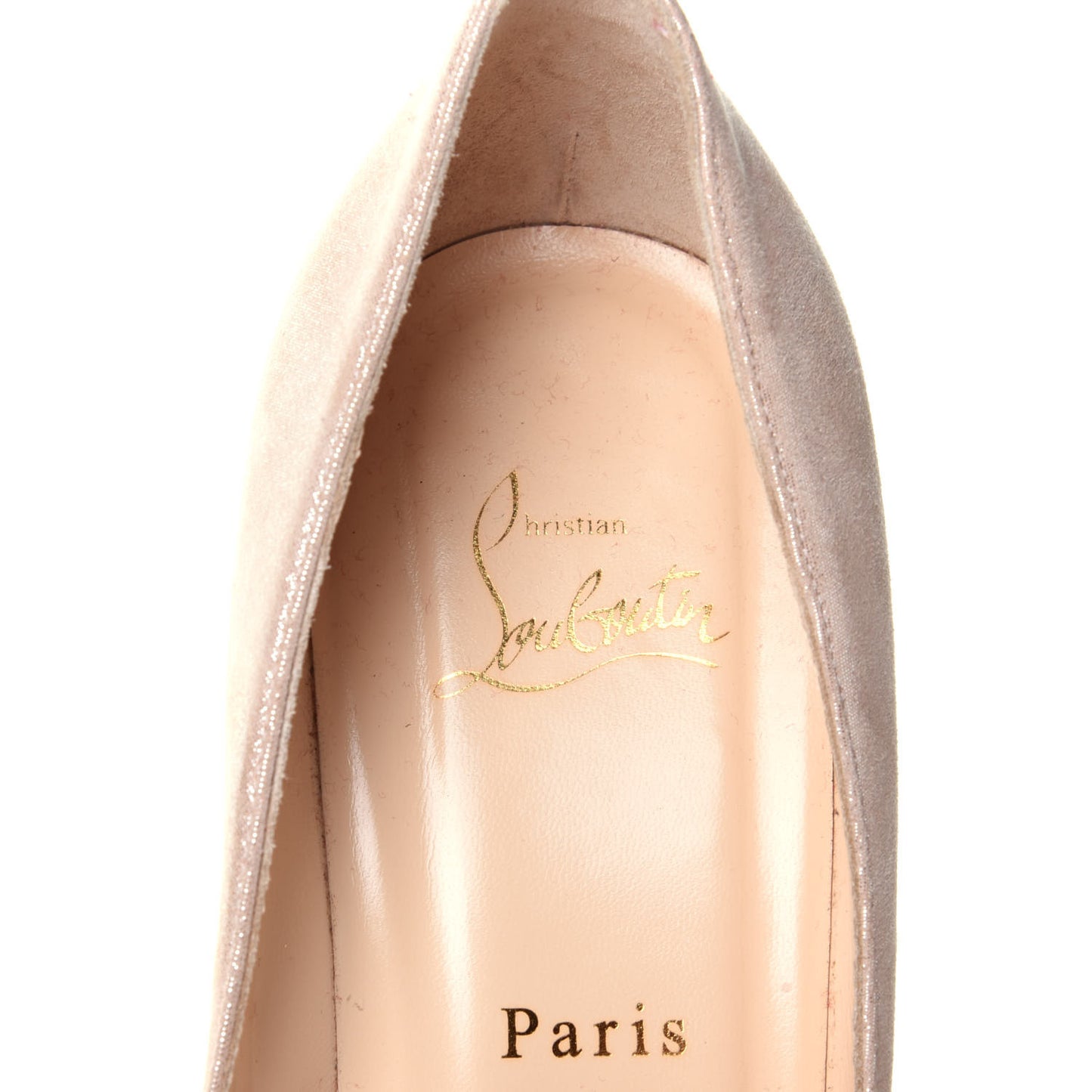 Suede Lame New Very Prive 100 Pumps 40 Poudre
