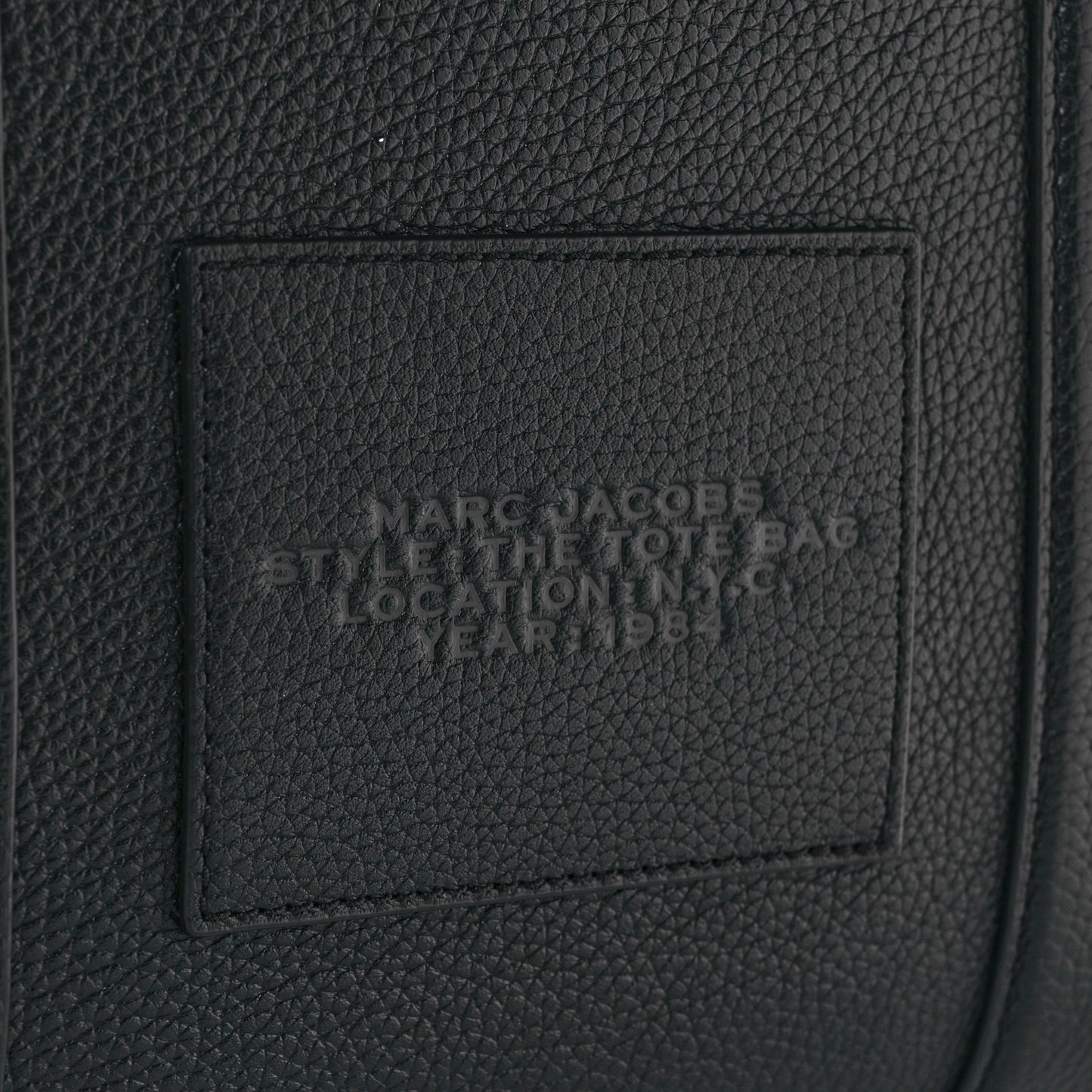 Grained Calfskin Large The Tote Bag Black